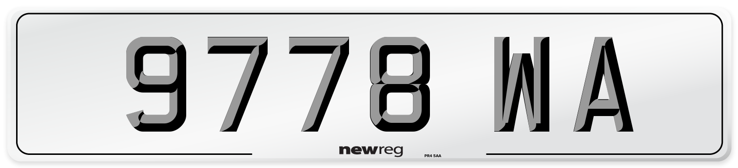9778 WA Number Plate from New Reg